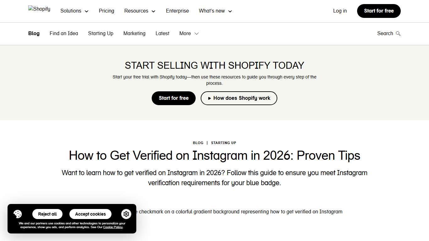 How to Get Verified on Instagram in 2026: Proven Tips - Shopify